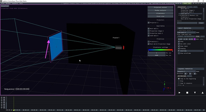 LIGHT ACT CONTROL TEST MAX THROW