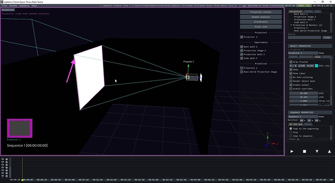 LIGHT ACT CONTROL TEST MIN THROW